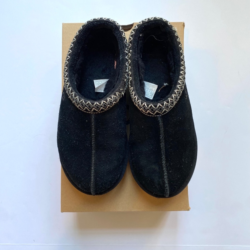 GENUINE UGG UGGS TASMAN SLIPPERS BLACK SIZE 8